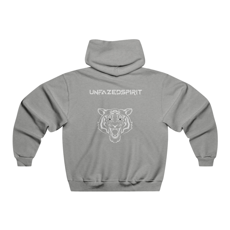 Amplify Men's Hooded Sweatshirt, light grey back side - UNFAZEDSPIRIT