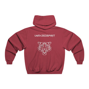 Amplify Men's Hooded Sweatshirt, maroon back side - UNFAZEDSPIRIT