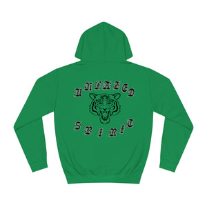 Amplify college Hoodie (unisex), Dark Green, Back - UNFAZEDSPIRIT