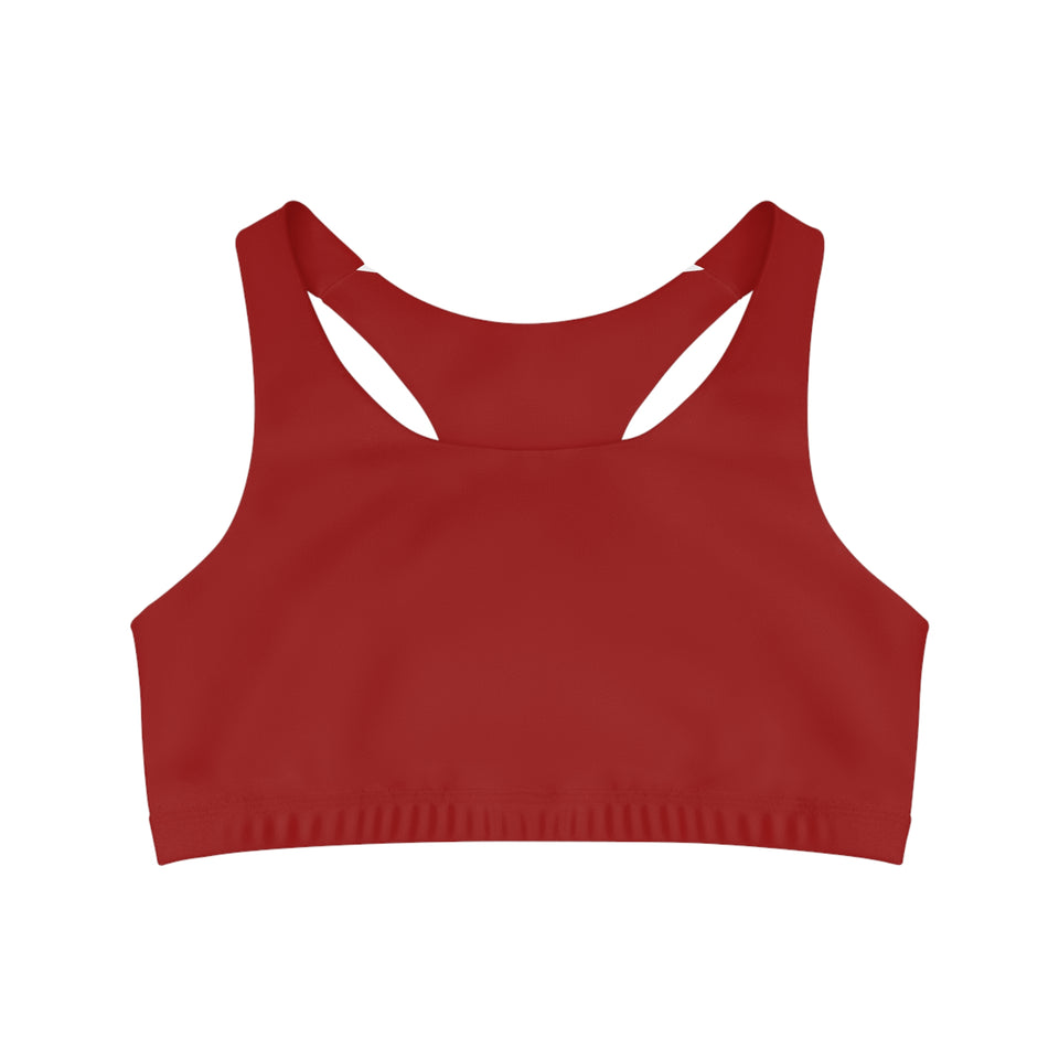 Maroon Seamless Bra, by it self front