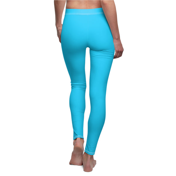 Baby Blue Seamless Leggings, Back side