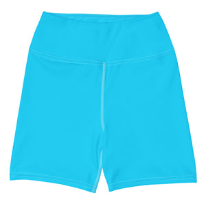 Baby Blue High Waisted Yoga Shorts