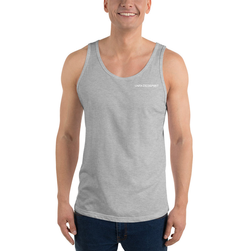 Amplify mens Tank Top, grey Front, UNFAZEDSPIRIT