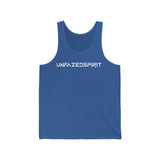 Unisex Jersey Tank, front, dark blur, - UNFAZEDSPIRIT