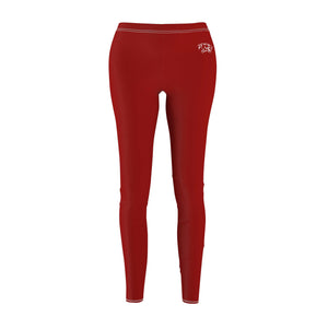 Maroon Seemless Leggings, front side by it self