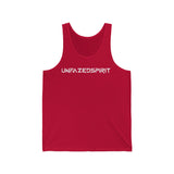 Unisex Jersey Tank, front, red - UNFAZEDSPIRIT